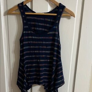 5 for $25! Blu Planet Striped Navy Tank Top